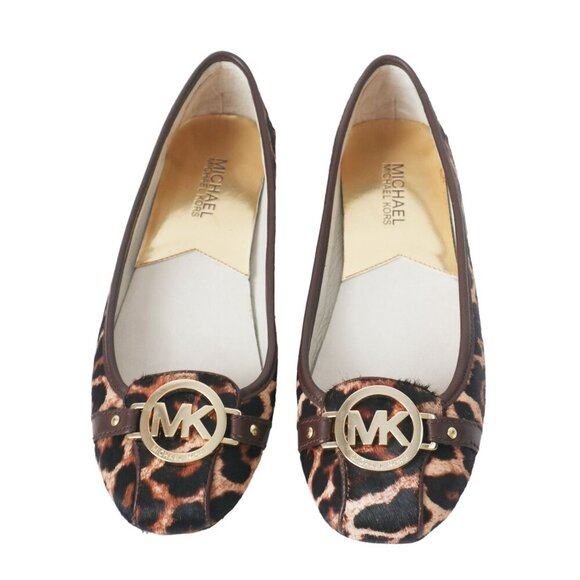 Michael Kors Leopard Print Calf Hair Moccasin Shoes Size 8.5 - Picture 1 of 9